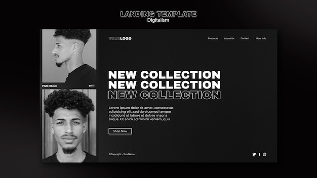 digital shopping web page template