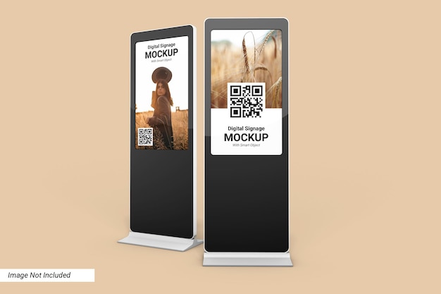 Digital Signage Mockup Design Isolated