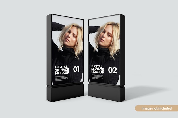 PSD mockup di segnaletica digitale