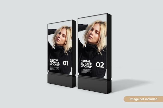 PSD mockup di segnaletica digitale