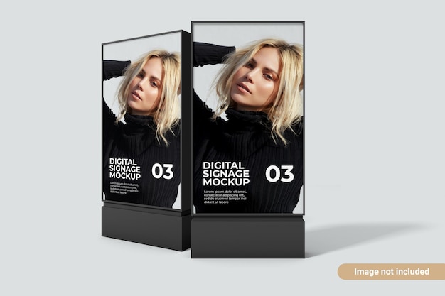 PSD mockup di segnaletica digitale