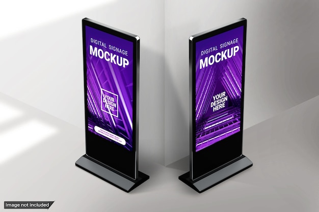 Mockup di segnaletica digitale