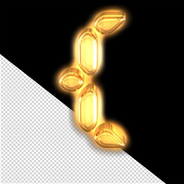 Digital symbol with glow