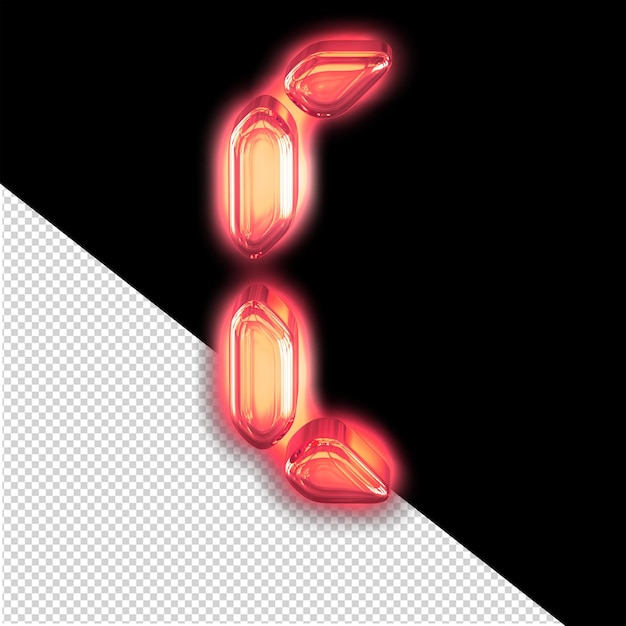 Digital symbol with glow