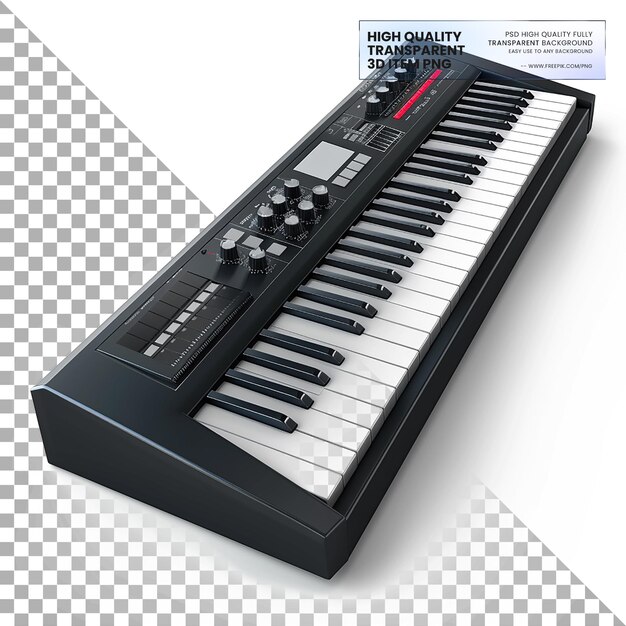 digital synthesizer with multiple settings on transparent background