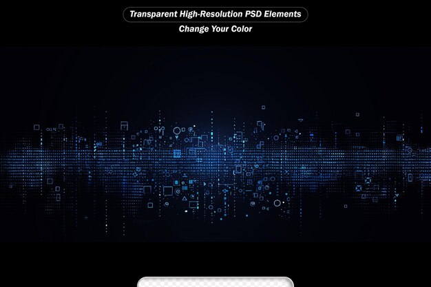 PSD Цифровая технология футуристическое подключение к интернет-сети темно-черный фон