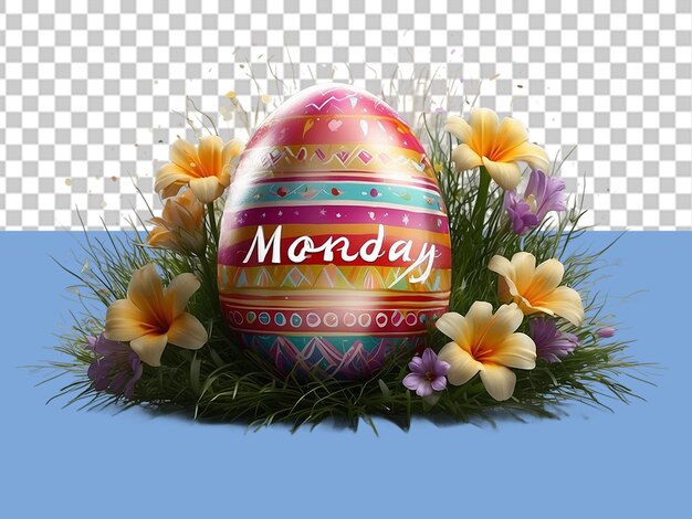 digital text on Easter Monday concept