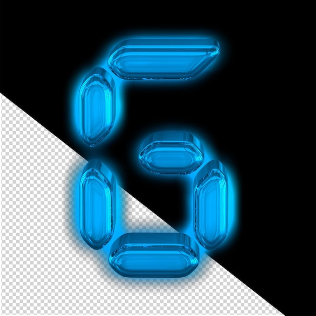 Digital text with glow letter g