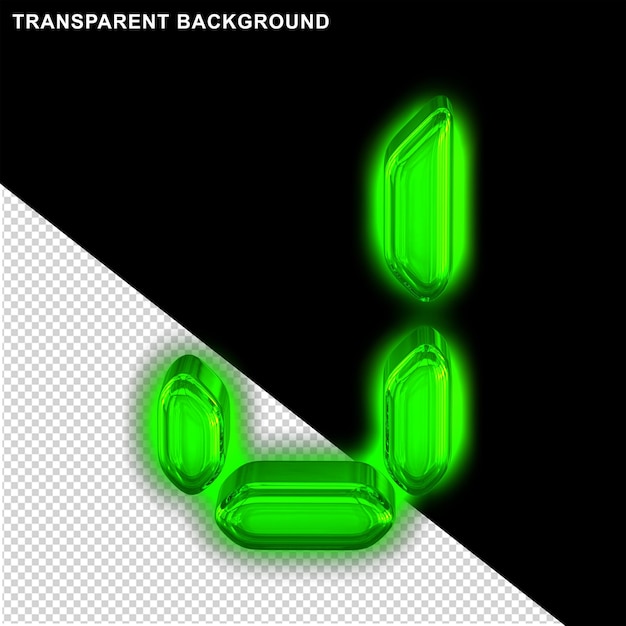 グロー文字 j のデジタル テキスト