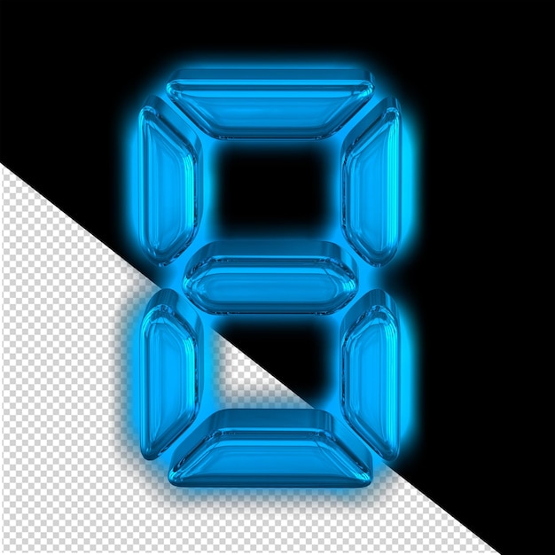 グロー番号 8 のデジタル テキスト