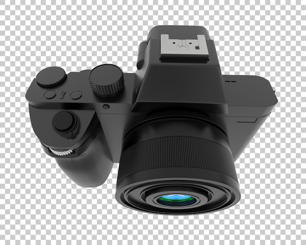 Digitale camera geïsoleerd op transparante achtergrond 3D-rendering illustratie