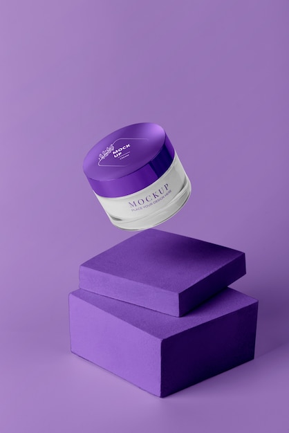 PSD digitale lavendel cosmetische verpakking mock-up