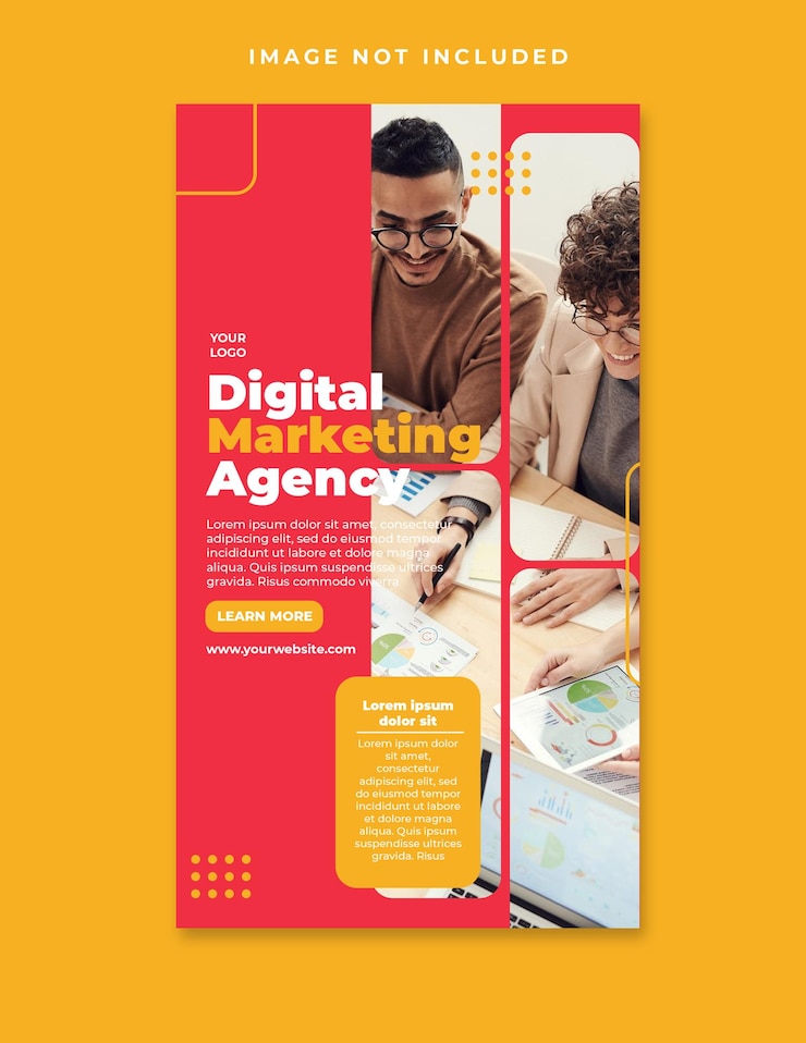 PSD digitale marketing en corporate social media post sjabloon