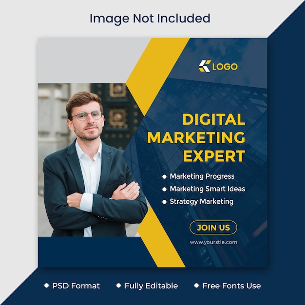 PSD digitale marketing expert instagram post