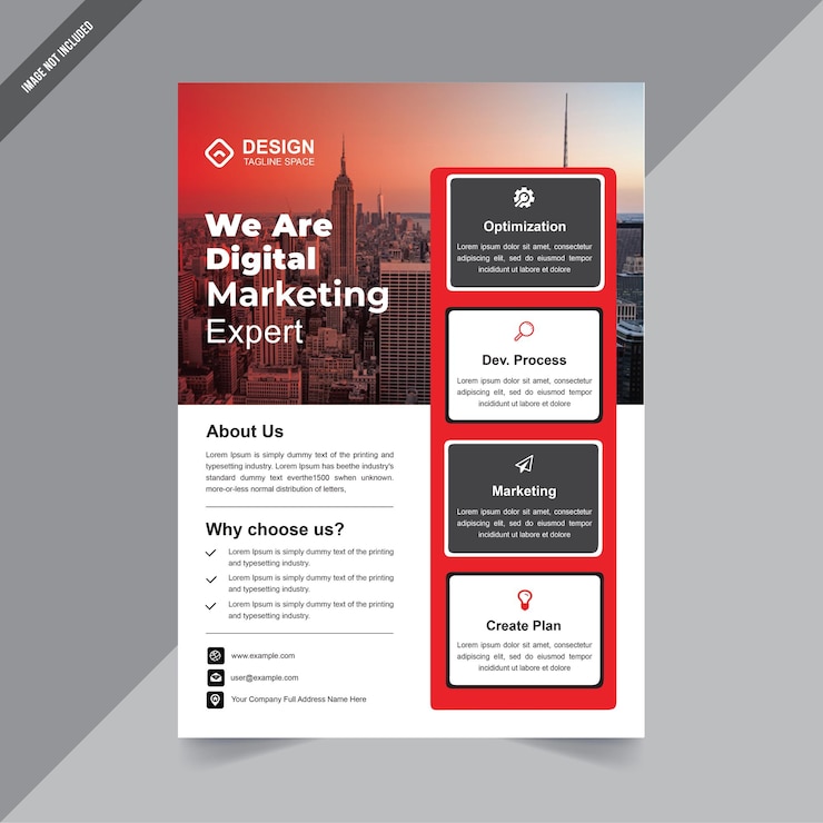 PSD digitale marketing flyer-indeling