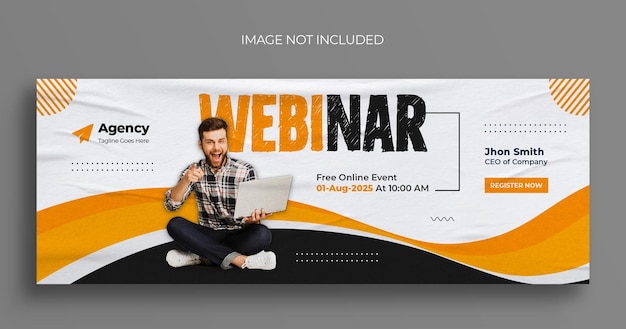 Digitale marketing live webinar en zakelijke Facebook-omslagsjabloon