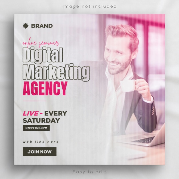 Digitale marketing social media banner en corporate business promotie instagram post sjabloon design.