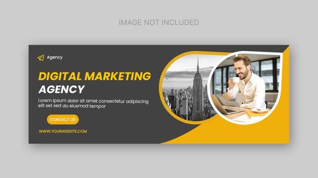 digitale marketingbureau en corporate facebook cover sjabloon