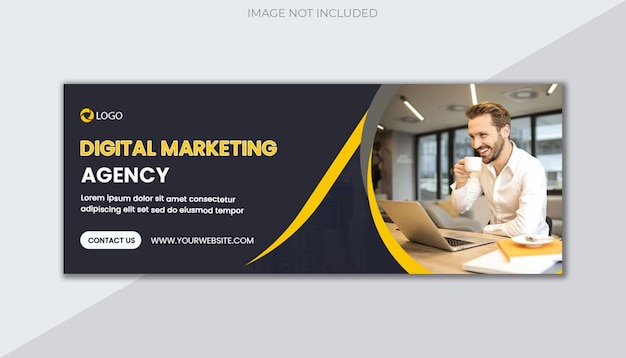 digitale marketingbureau en corporate facebook cover sjabloon