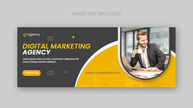 digitale marketingbureau en corporate facebook cover sjabloon