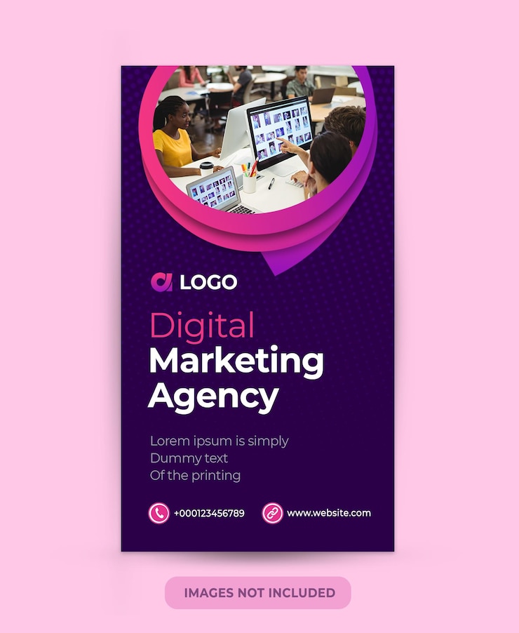 PSD digitale marketingbureau instagram story sjabloon