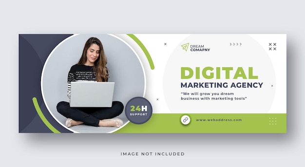 PSD digitale marketingbureau social media cover webbanner