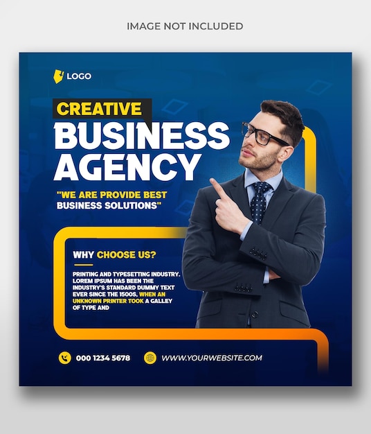 Digitale marketingbureau sociale media instagram post of webbannersjabloon