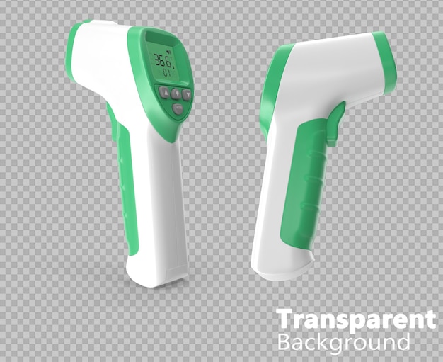 digitale medische thermometer op doorzichtige achtergrond