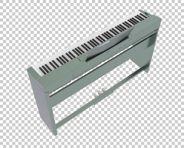 PSD digitale piano geïsoleerd op achtergrond 3d-rendering illustratie