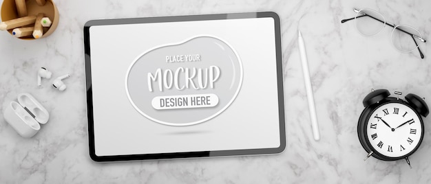 Digitale tablet met mockup-schermaccessoires