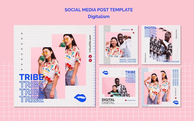 PSD digitalism social media post template