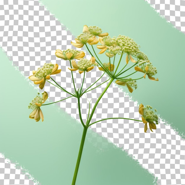 PSD dill flower isolated on a transparent background