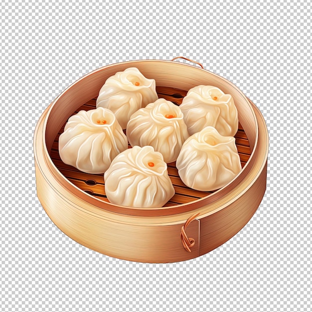 PSD dim sum 고립된 색 배경