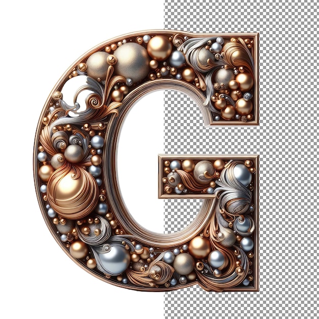 PSD dimensional artistry isolated creative 3d letter on a transparent canvas