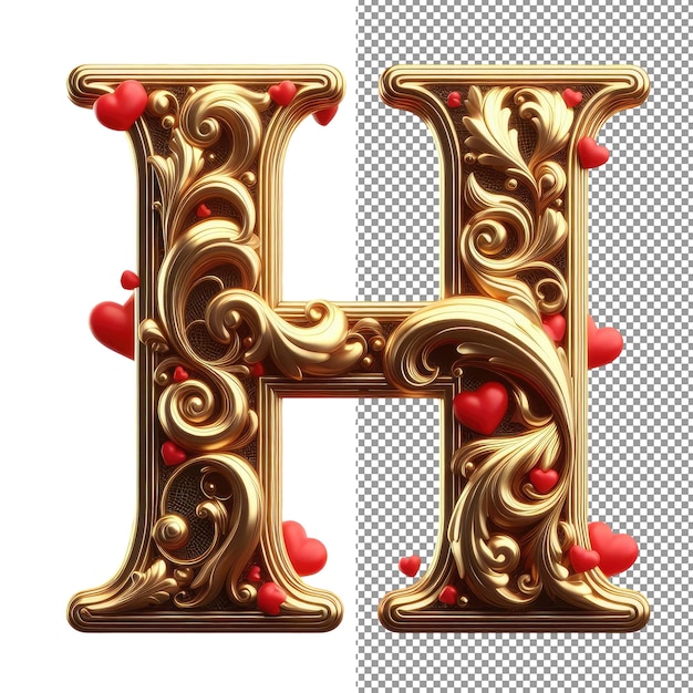 Dimensional typography isolated 3d letter on png background