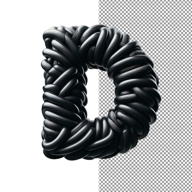 PSD dimensional typography isolated 3d letter on png background