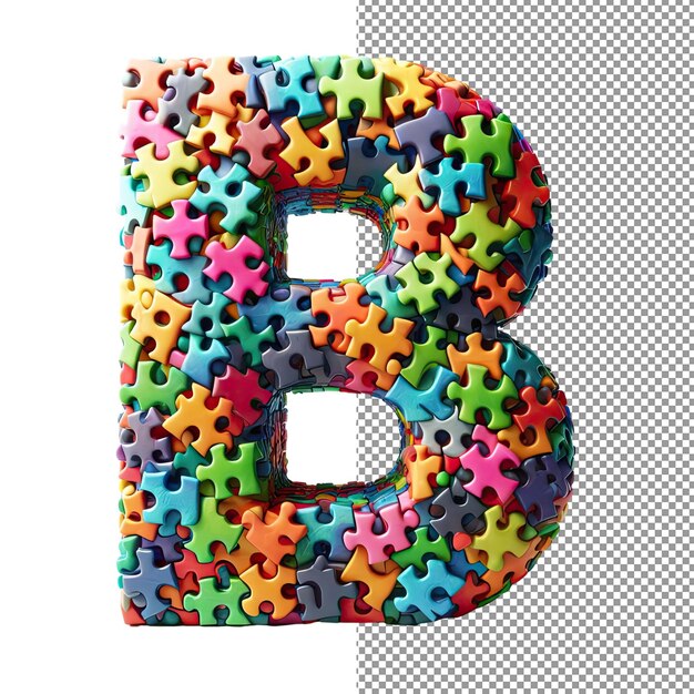 Dimensional typography isolated 3d letter