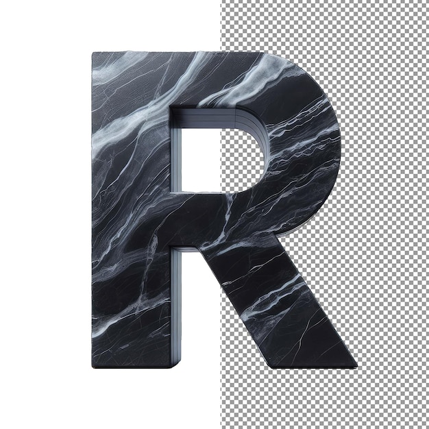 Dimensionale typografie geïsoleerde 3d-brief op png-achtergrond