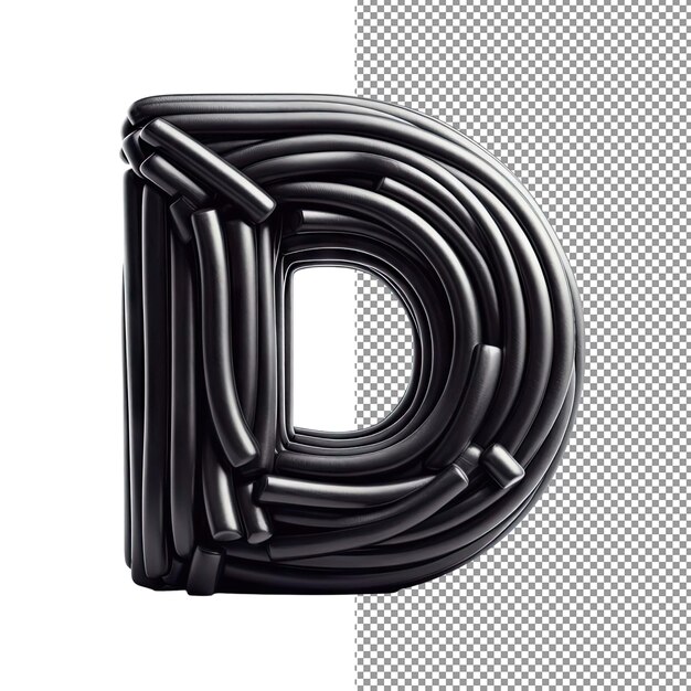 Dimensionale typografie geïsoleerde 3d-letter op png-achtergrond