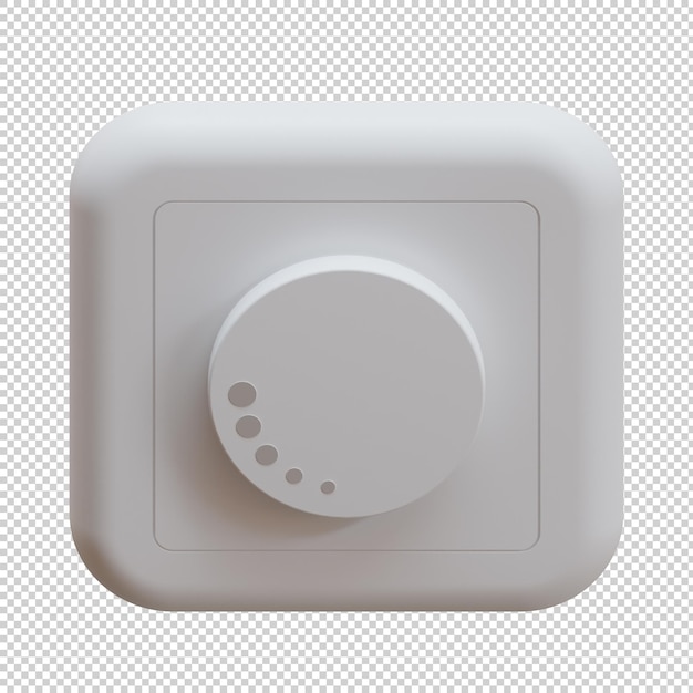 PSD dimmer switch 3d render illustration