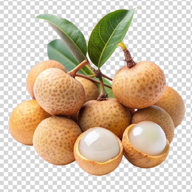 PSD dimocarpus longan isolated on transparent background