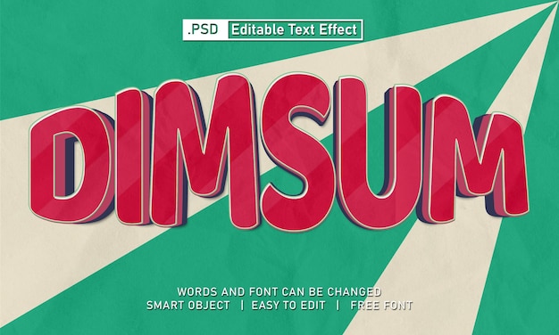 PSD dimsum simple text effect