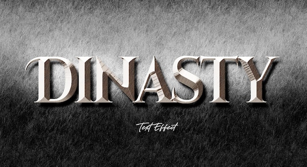 dinasty 3d text style effect template