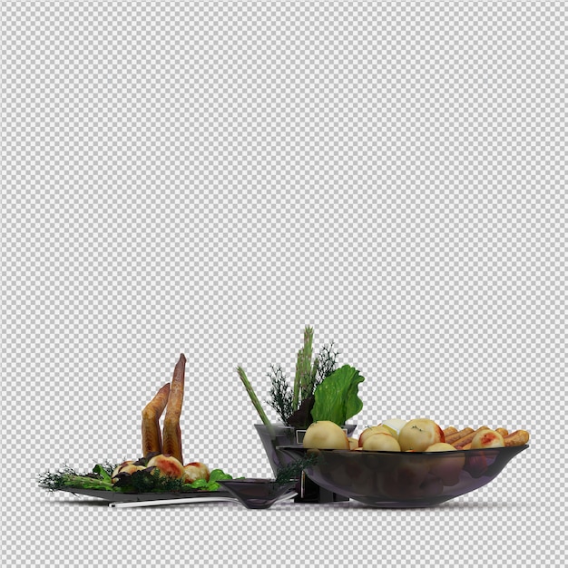 PSD diner plate 3d render