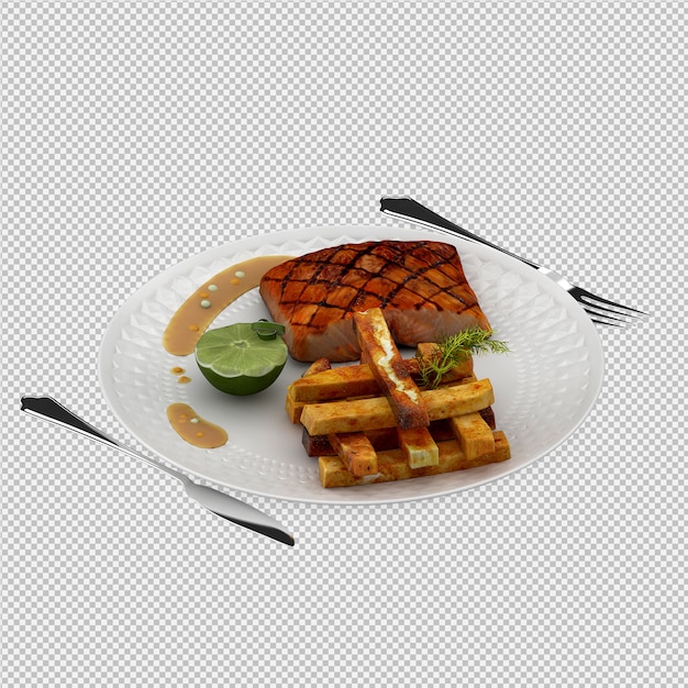 Dinerbord 3d render