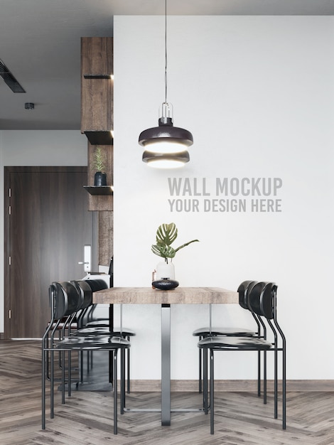 dining room wall mockup