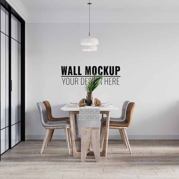 Dining room wall mockup