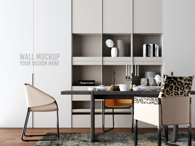 Dining Room Wallpaper Mockup