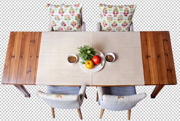 PSD dining table and chairs transform dining into art