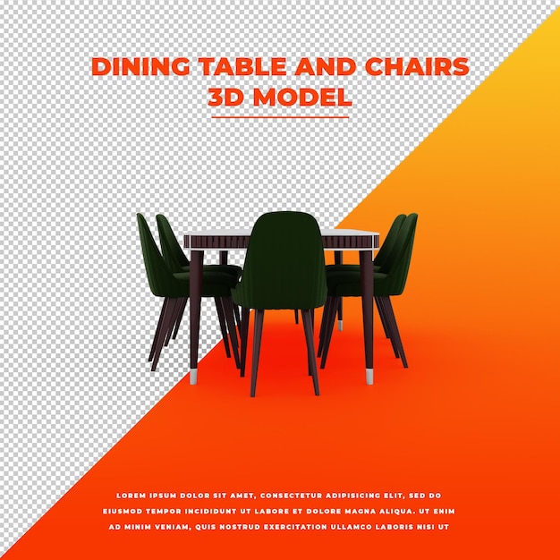 PSD dining table and chairs